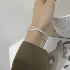 Fashion Knot Silver Bracelets 1 Piece -Cheap Jewelry Store 1620674726286462976