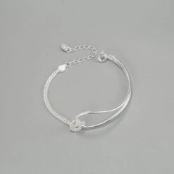 Fashion Knot Silver Bracelets 1 Piece -Cheap Jewelry Store 1620677226741764096