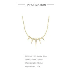 Fashion Geometric Sterling Silver Plating Zircon Necklace 1 Piece 11 Fashion Geometric Sterling Silver Plating Zircon Necklace 1 Piece -Cheap Jewelry Store 1623525522157998080