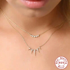 Fashion Geometric Sterling Silver Plating Zircon Necklace 1 Piece 12 Fashion Geometric Sterling Silver Plating Zircon Necklace 1 Piece -Cheap Jewelry Store 1623525532090109952