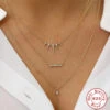 Fashion Geometric Sterling Silver Plating Zircon Necklace 1 Piece 1 Fashion Geometric Sterling Silver Plating Zircon Necklace 1 Piece -Cheap Jewelry Store 1623525540491300864