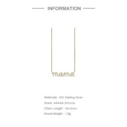 1 Piece Fashion Letter Sterling Silver Plating Inlay Rhinestones Necklace -Cheap Jewelry Store 1625657305351720960