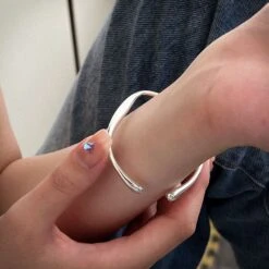 1 Piece Retro Heart Shape Sterling Silver Patchwork Bracelets -Cheap Jewelry Store 1627563198725099520