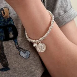 1 Piece Retro Heart Shape Sterling Silver Patchwork Bracelets -Cheap Jewelry Store 1627563219033919488