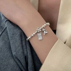 1 Piece Cute Animal Bear Sterling Silver Bracelets -Cheap Jewelry Store 1627563255910240256 1