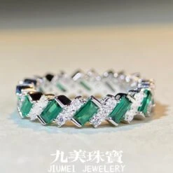 Fashion Rectangle Sterling Silver Inlay Rhinestones Rings -Cheap Jewelry Store 1630733133878005760