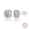 1 Pair Sweet Geometric Sterling Silver Plating Moissanite Ear Studs -Cheap Jewelry Store 1630813014267662336