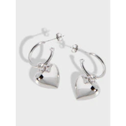 1 Pair Fashion Heart Shape Sterling Silver Plating Drop Earrings 13 1 Pair Fashion Heart Shape Sterling Silver Plating Drop Earrings -Cheap Jewelry Store 1630818921525415936 1