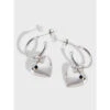 1 Pair Fashion Heart Shape Sterling Silver Plating Drop Earrings -Cheap Jewelry Store 1630818921525415936