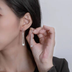 1 Pair Fashion Geometric Sterling Silver Inlay Zircon Drop Earrings -Cheap Jewelry Store 1631115853418336256