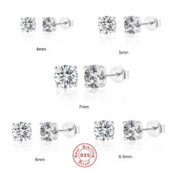 1 Pair Fashion Geometric Sterling Silver Inlay Zircon Ear Studs 13 1 Pair Fashion Geometric Sterling Silver Inlay Zircon Ear Studs -Cheap Jewelry Store 1632550204144226304 1