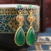 1 Pair Retro Water Droplets Sterling Silver Inlay Jade Drop Earrings 1 1 Pair Retro Water Droplets Sterling Silver Inlay Jade Drop Earrings -Cheap Jewelry Store 1632551652621946880