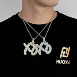 Hip-Hop Letter Copper Inlay Zircon Pendant Necklace -Cheap Jewelry Store 1632909595955564544