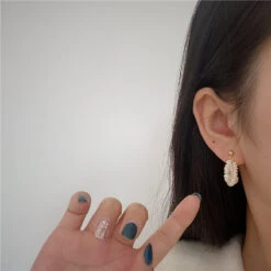 1 Pair Retro Solid Color Freshwater Pearl Beaded Drop Earrings -Cheap Jewelry Store 1635111859168350208