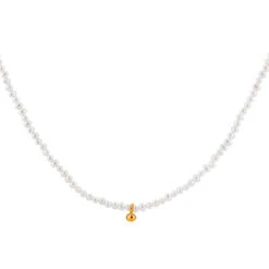 1 Piece Sweet Round Freshwater Pearl Sterling Silver Beaded Plating Necklace -Cheap Jewelry Store 1635152996394471424