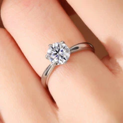 Classic Style Hexagram Round Sterling Silver Inlay Moissanite Rings -Cheap Jewelry Store 1636650390399356928