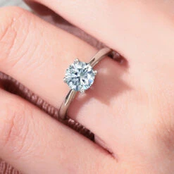 Classic Style Hexagram Round Sterling Silver Inlay Moissanite Rings -Cheap Jewelry Store 1636652518266245120