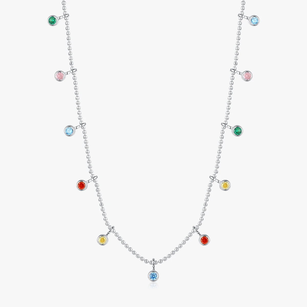 Simple Style Circle Round Sterling Silver Plating Inlay Zircon Rhodium Plated Choker 8 Simple Style Circle Round Sterling Silver Plating Inlay Zircon Rhodium Plated Choker - Image 6