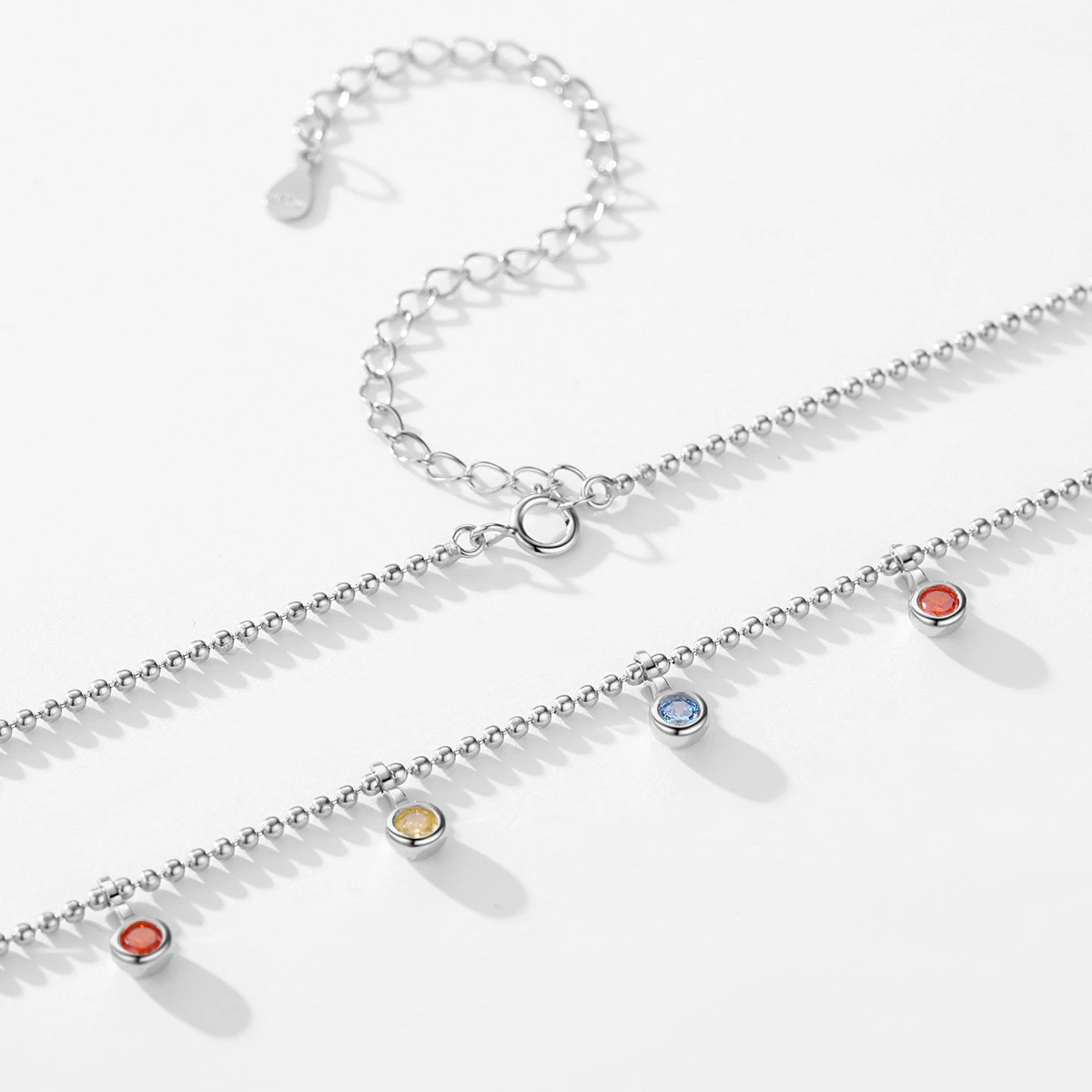 Simple Style Circle Round Sterling Silver Plating Inlay Zircon Rhodium Plated Choker 4 Simple Style Circle Round Sterling Silver Plating Inlay Zircon Rhodium Plated Choker - Image 2