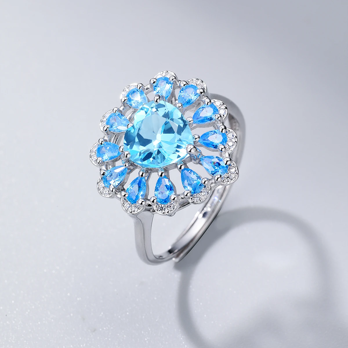 Simple Style Heart Shape Sterling Silver Inlay Zircon Rings 7 Simple Style Heart Shape Sterling Silver Inlay Zircon Rings - Image 5