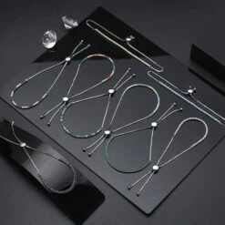 1 Piece Simple Style Geometric Solid Color Sterling Silver Plating Inlay Zircon Bracelets -Cheap Jewelry Store 1637690261255622656