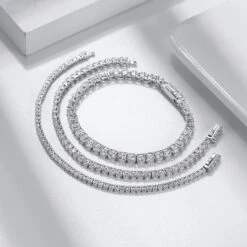 Simple Style Geometric Sterling Silver Inlay Zircon Bracelets -Cheap Jewelry Store 1637691047251415040 5