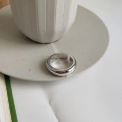 1 Piece Simple Style Solid Color Sterling Silver Plating Rings -Cheap Jewelry Store 1637691225081516032