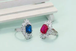 Retro Square Sterling Silver Inlay Zircon Rings -Cheap Jewelry Store 1638426781058994176