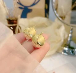 1 Pair Simple Style Solid Color Sterling Silver Plating Gold Plated Ear Studs -Cheap Jewelry Store 1638496678296293376