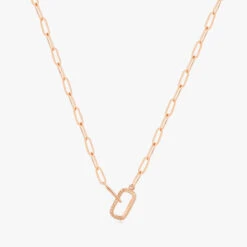 Elegant Lock Sterling Silver Plating Inlay Zircon Rose Gold Plated Pendant Necklace -Cheap Jewelry Store 1638787720983744512 1