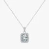 Shiny Rectangle Sterling Silver Plating Inlay Zircon Rhodium Plated Pendant Necklace 2 Shiny Rectangle Sterling Silver Plating Inlay Zircon Rhodium Plated Pendant Necklace -Cheap Jewelry Store 1638796610446168064