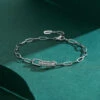 Shiny Lock Sterling Silver Plating Inlay Zircon Rose Gold Plated Rhodium Plated Bracelets -Cheap Jewelry Store 1639167318590361601