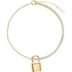 Modern Style Simple Style Lock Sterling Silver Plating Inlay Zircon Bracelets -Cheap Jewelry Store 1640155161756307456 1