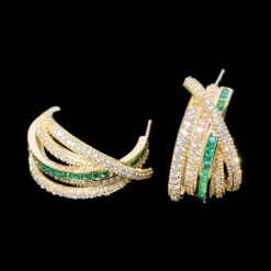1 Pair Retro C Shape Copper Inlay Zircon Ear Studs -Cheap Jewelry Store 1640242250535538688 1