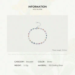 Sweet Round Sterling Silver Plating Inlay Zircon Rhodium Plated Bracelets -Cheap Jewelry Store 1641797725584494592