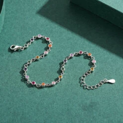 Sweet Round Sterling Silver Plating Inlay Zircon Rhodium Plated Bracelets -Cheap Jewelry Store 1641797725639020544