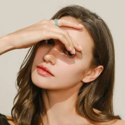 Vintage Style Sterling Silver Inlay Turquoise Wide Band Ring -Cheap Jewelry Store 1642388615541690368