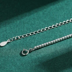 Luxurious Simple Style Round Sterling Silver Plating Inlay Zircon Rhodium Plated Choker -Cheap Jewelry Store 1643163965108391936