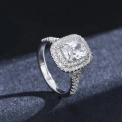 Elegant Rectangle Sterling Silver Plating Inlay Zircon Rhodium Plated Rings 10 Elegant Rectangle Sterling Silver Plating Inlay Zircon Rhodium Plated Rings -Cheap Jewelry Store 1643175720857505792