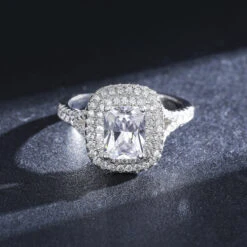 Elegant Rectangle Sterling Silver Plating Inlay Zircon Rhodium Plated Rings 13 Elegant Rectangle Sterling Silver Plating Inlay Zircon Rhodium Plated Rings -Cheap Jewelry Store 1643175720912031744 1