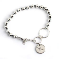 Casual Geometric Round Letter Sterling Silver Bracelets -Cheap Jewelry Store 1643784807601278976