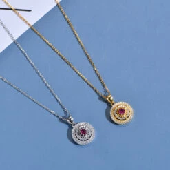 Simple Style Round Sterling Silver Hollow Out Inlay Zircon Pendant Necklace 11 Simple Style Round Sterling Silver Hollow Out Inlay Zircon Pendant Necklace -Cheap Jewelry Store 1645248024961748992 1