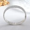 Elegant Classic Style Solid Color Copper White Gold Plated Zircon Bangle In Bulk -Cheap Jewelry Store 1645401947353780224