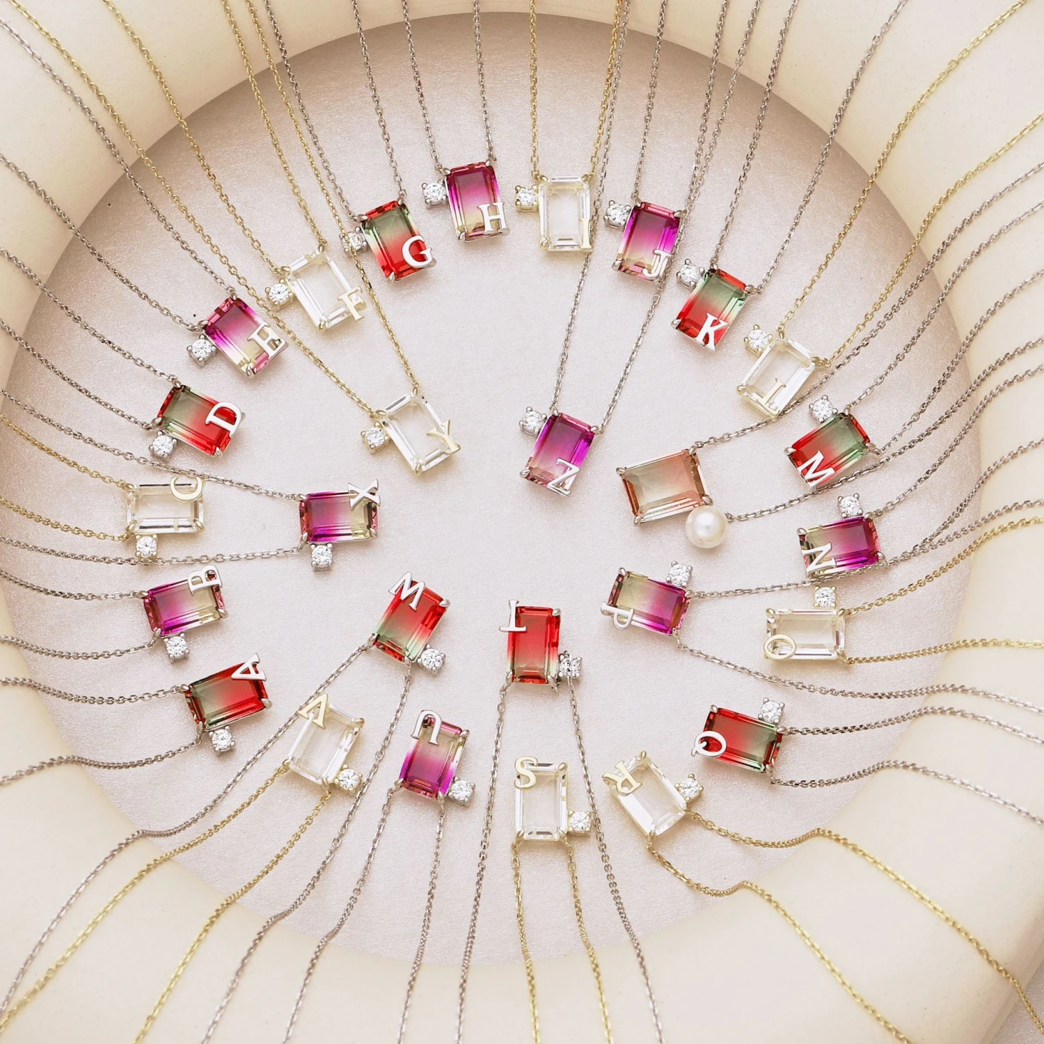 Casual Simple Style Letter Gradient Color Rectangle Sterling Silver Plating Inlay Zircon Pendant Necklace 3 Casual Simple Style Letter Gradient Color Rectangle Sterling Silver Plating Inlay Zircon Pendant Necklace
