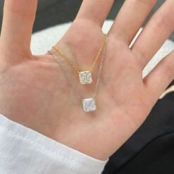 Simple Style Shiny Square Sterling Silver Plating Inlay Zircon Necklace 13 Simple Style Shiny Square Sterling Silver Plating Inlay Zircon Necklace -Cheap Jewelry Store 1646039748936077312 1