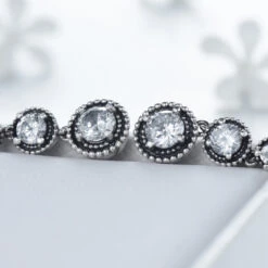 1 Pair INS Style Vintage Style Round Sterling Silver Plating Inlay Zircon Drop Earrings -Cheap Jewelry Store 1646050826365571073