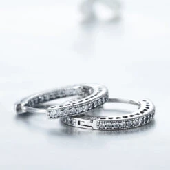 1 Pair INS Style Vintage Style Heart Shape Sterling Silver Inlay Zircon Hoop Earrings -Cheap Jewelry Store 1646051908244344832 1