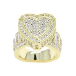 Simple Style Heart Shape Copper Inlay Zircon Rings -Cheap Jewelry Store 1650707015946866688