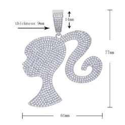 INS Style Modern Style Human Copper Inlay Zircon Pendant Necklace -Cheap Jewelry Store 1650707127557296128