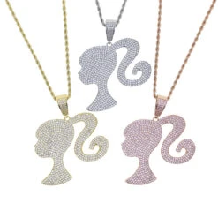 INS Style Modern Style Human Copper Inlay Zircon Pendant Necklace -Cheap Jewelry Store 1650707180954980352